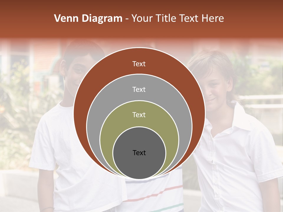 A Group Of Young Boys Standing Next To Each Other PowerPoint Template