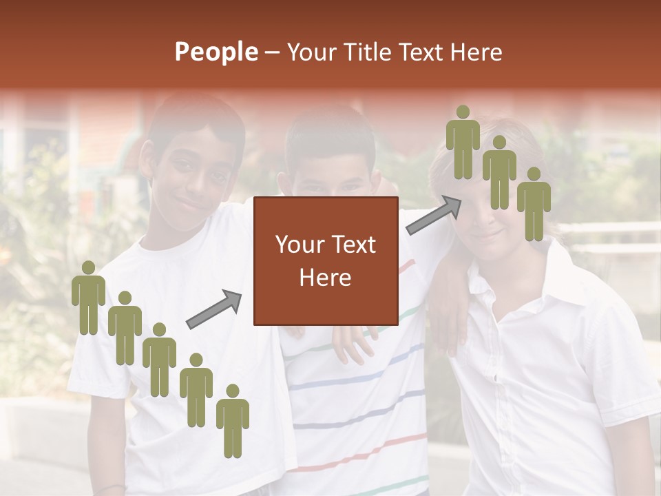 A Group Of Young Boys Standing Next To Each Other PowerPoint Template