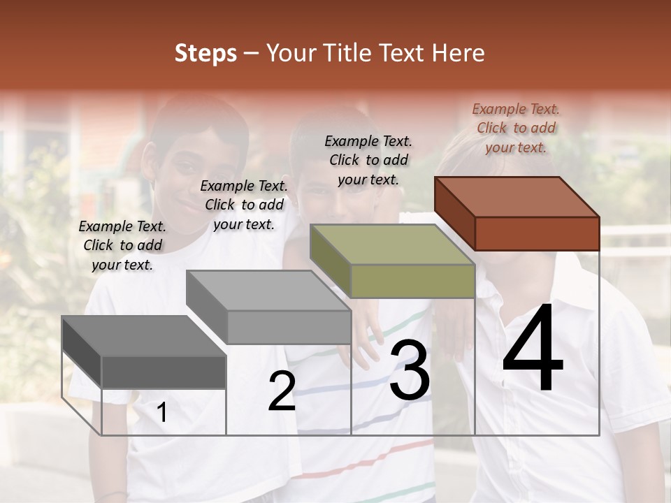 A Group Of Young Boys Standing Next To Each Other PowerPoint Template