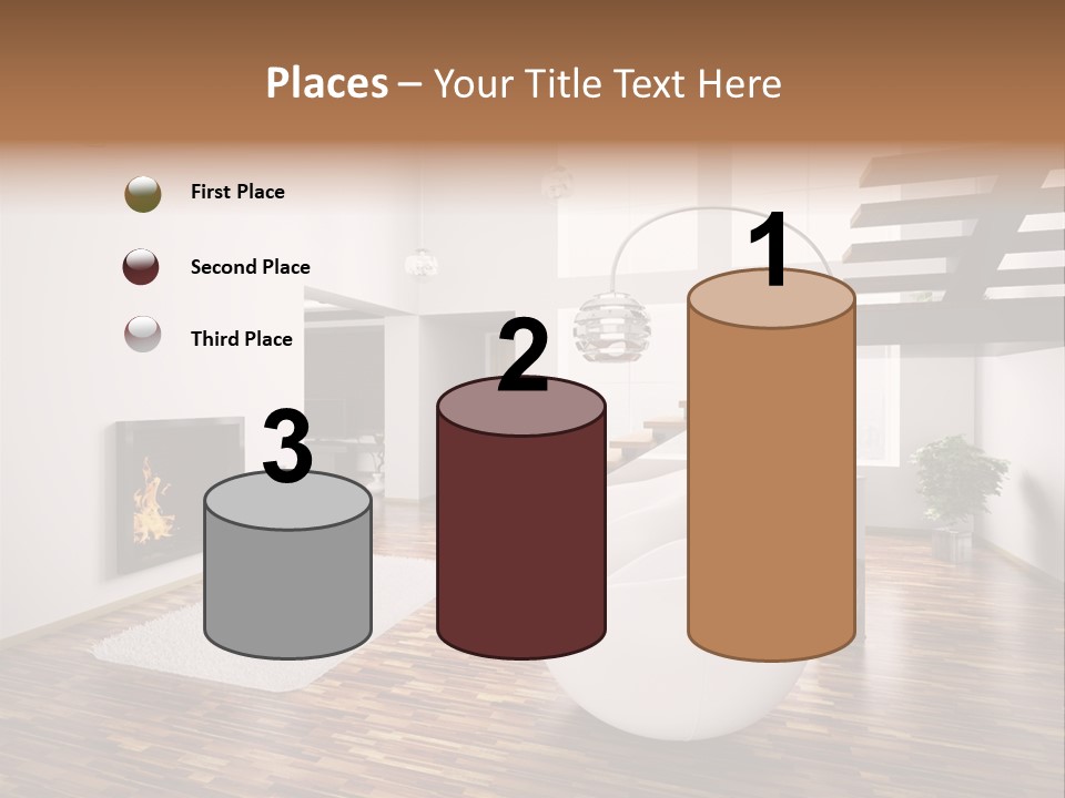 Window Stair Hall PowerPoint Template