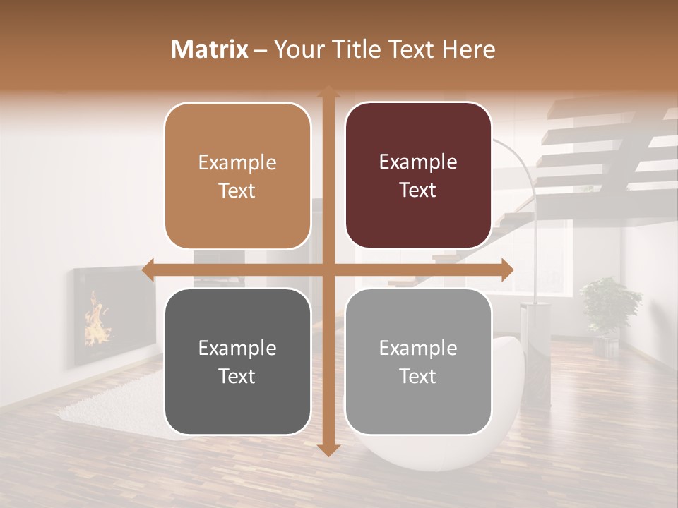 Window Stair Hall PowerPoint Template