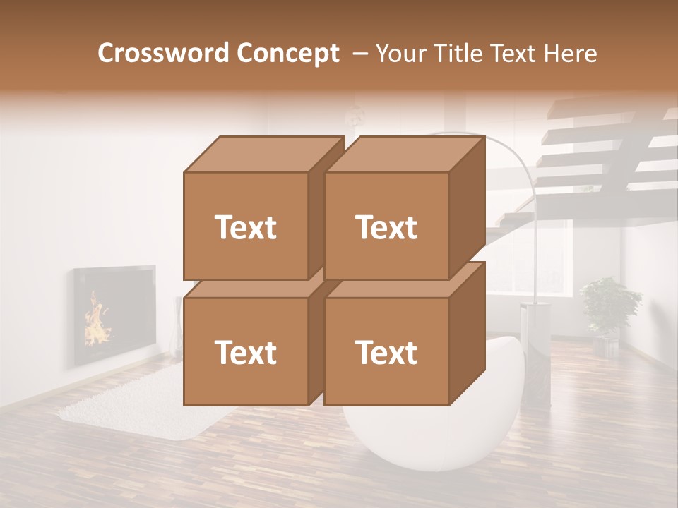 Window Stair Hall PowerPoint Template