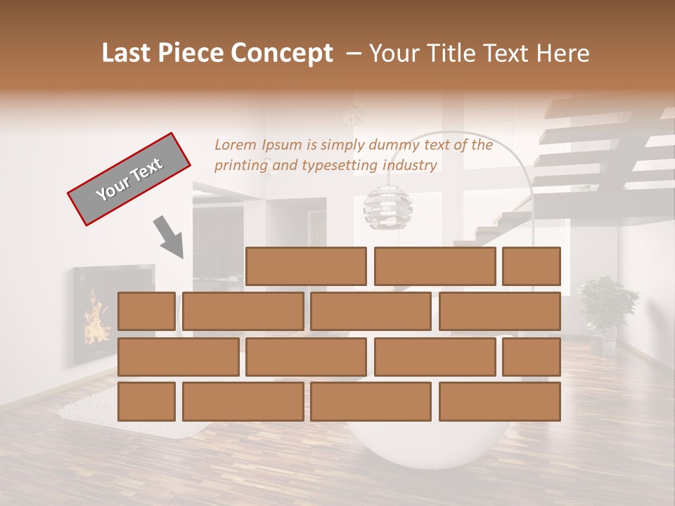 Window Stair Hall PowerPoint Template
