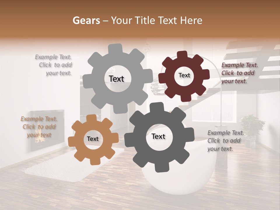 Window Stair Hall PowerPoint Template