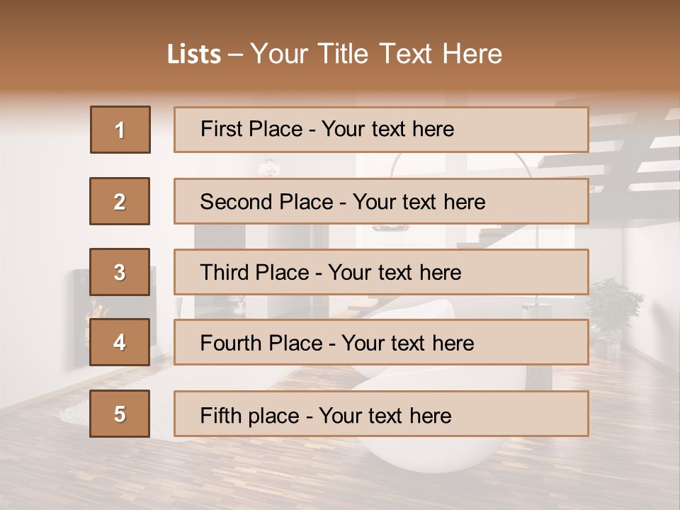 Window Stair Hall PowerPoint Template
