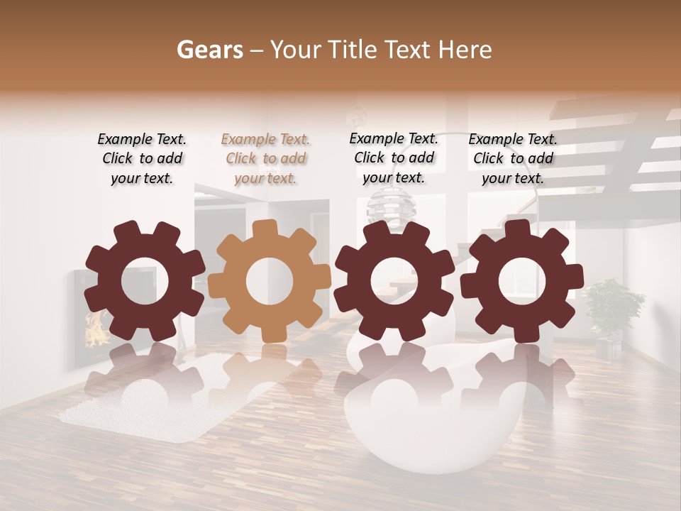 Window Stair Hall PowerPoint Template