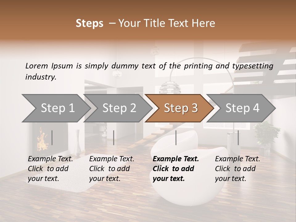 Window Stair Hall PowerPoint Template