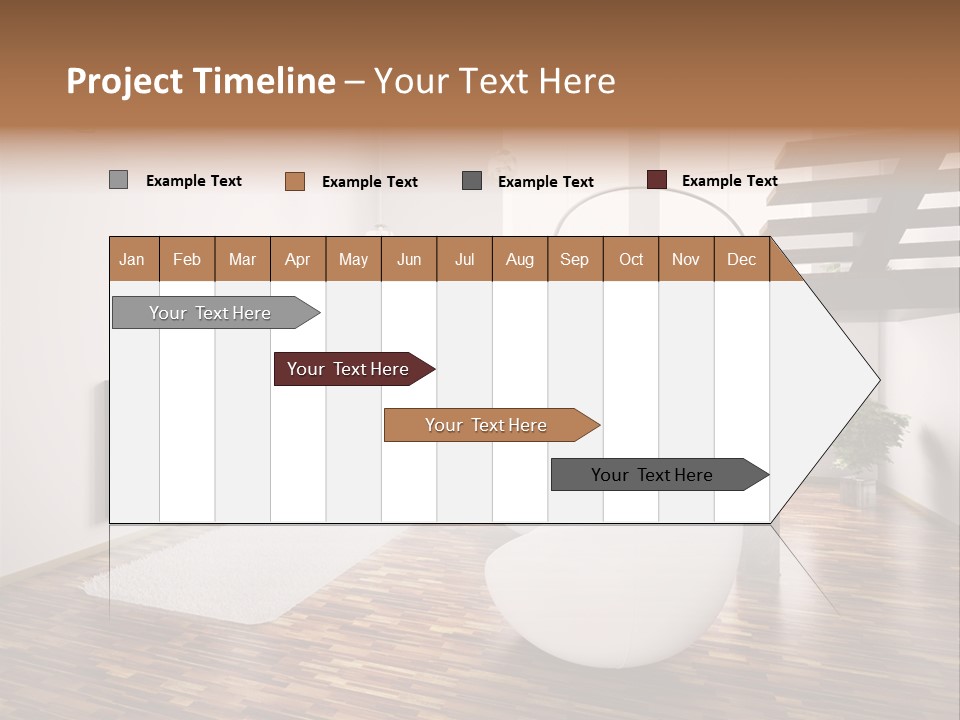 Window Stair Hall PowerPoint Template