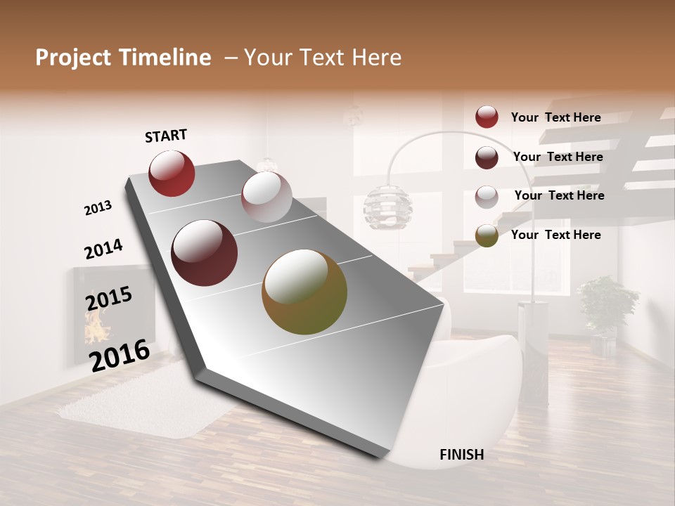 Window Stair Hall PowerPoint Template