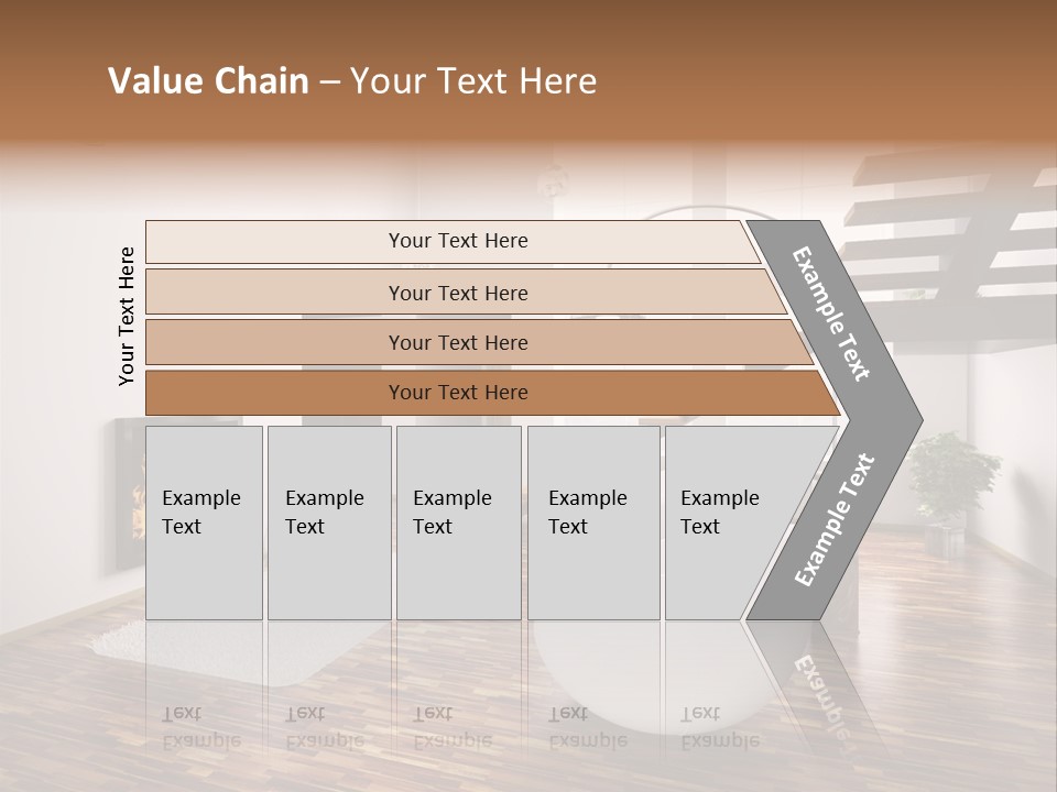 Window Stair Hall PowerPoint Template