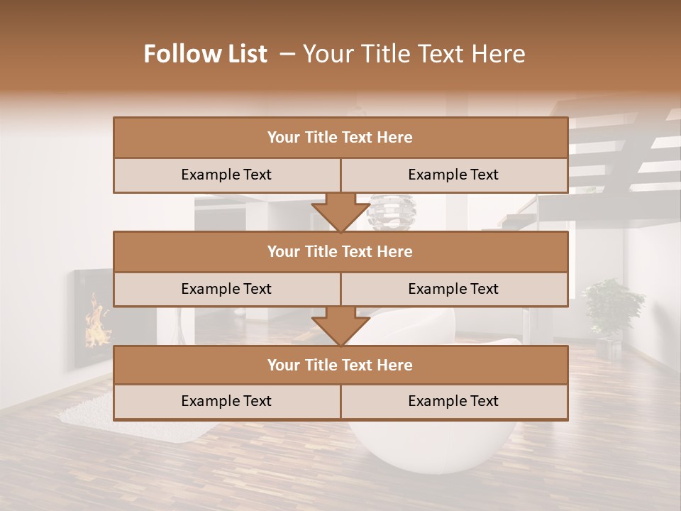 Window Stair Hall PowerPoint Template