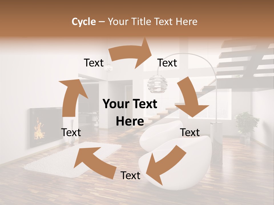 Window Stair Hall PowerPoint Template