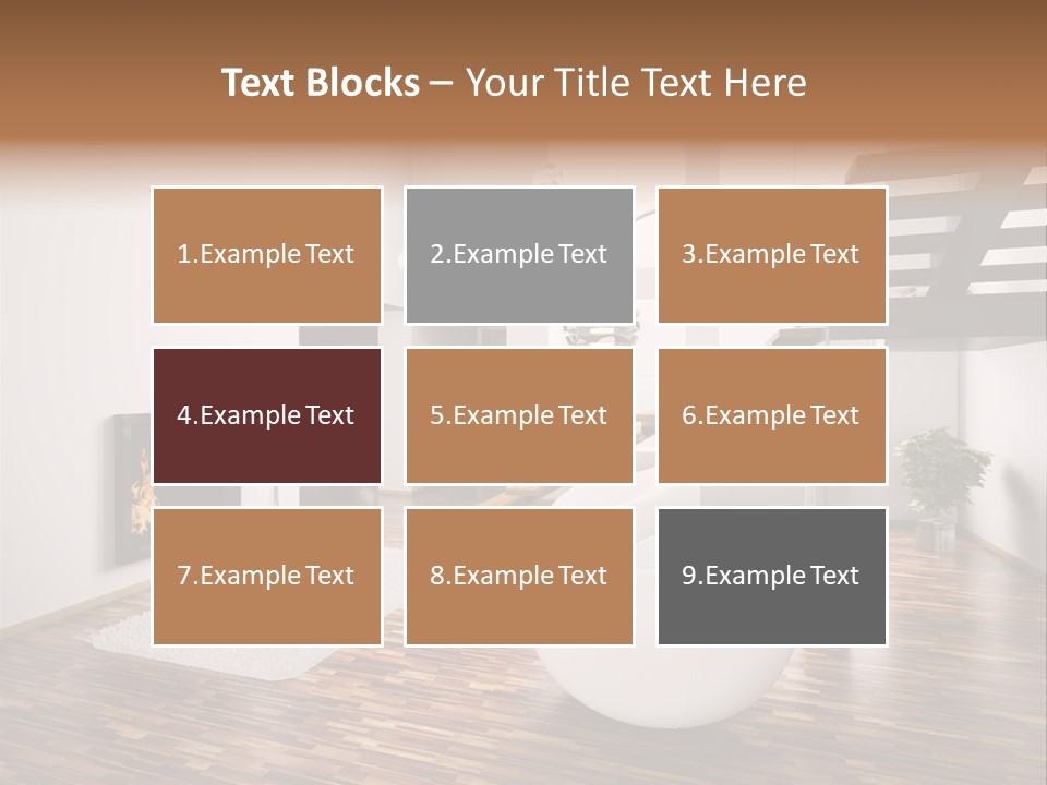 Window Stair Hall PowerPoint Template