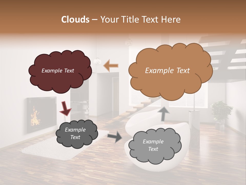 Window Stair Hall PowerPoint Template