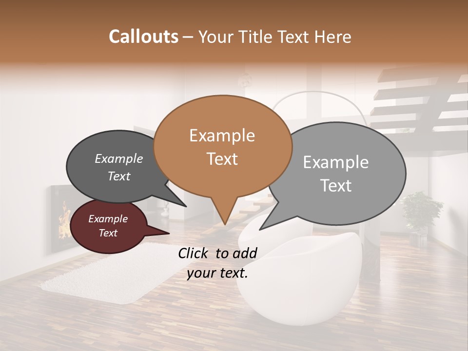 Window Stair Hall PowerPoint Template
