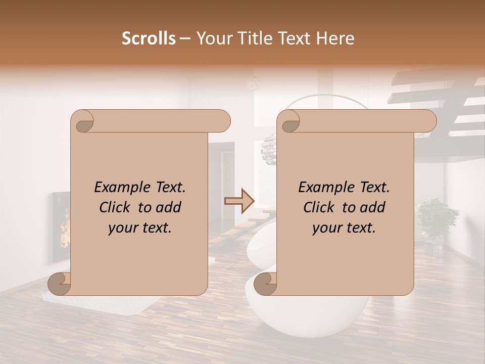 Window Stair Hall PowerPoint Template