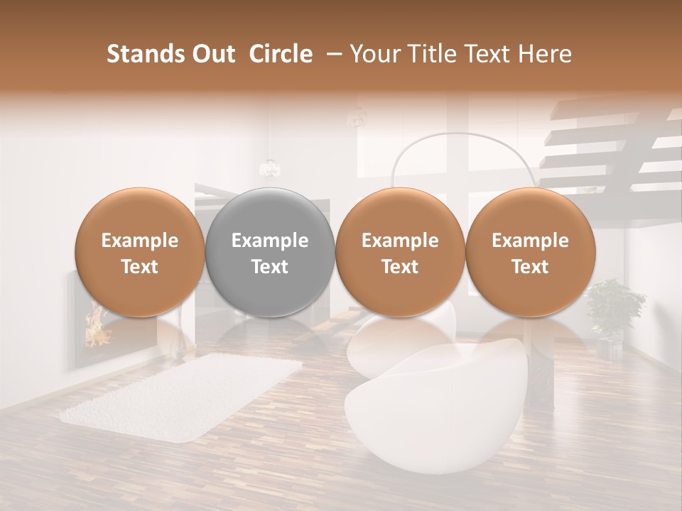 Window Stair Hall PowerPoint Template