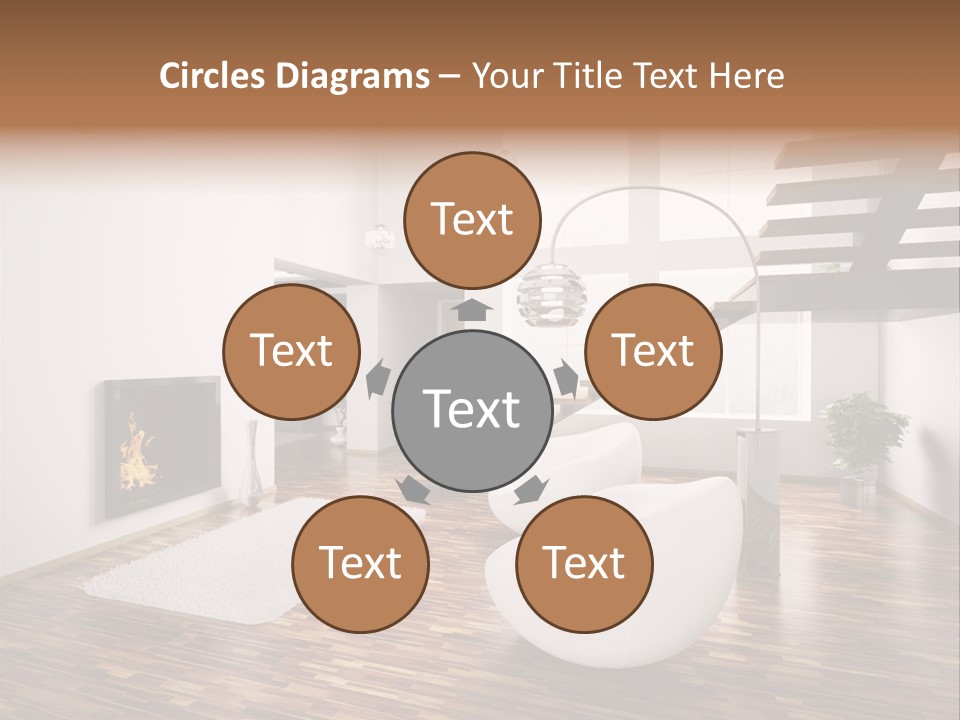 Window Stair Hall PowerPoint Template