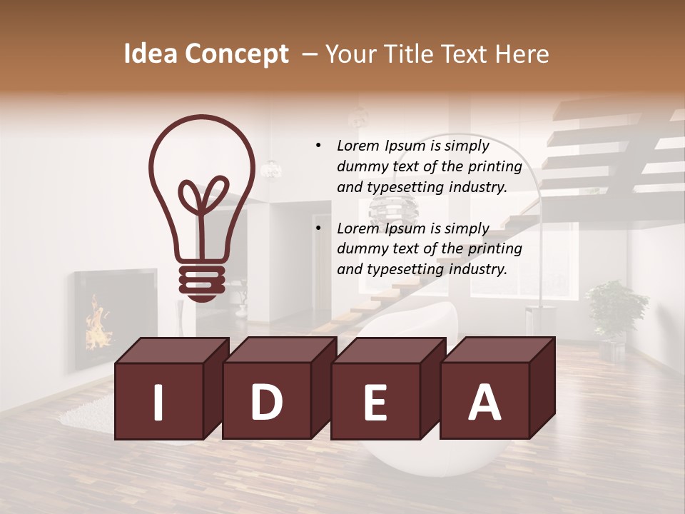 Window Stair Hall PowerPoint Template