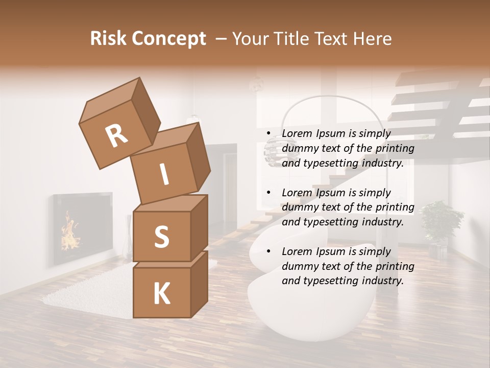 Window Stair Hall PowerPoint Template