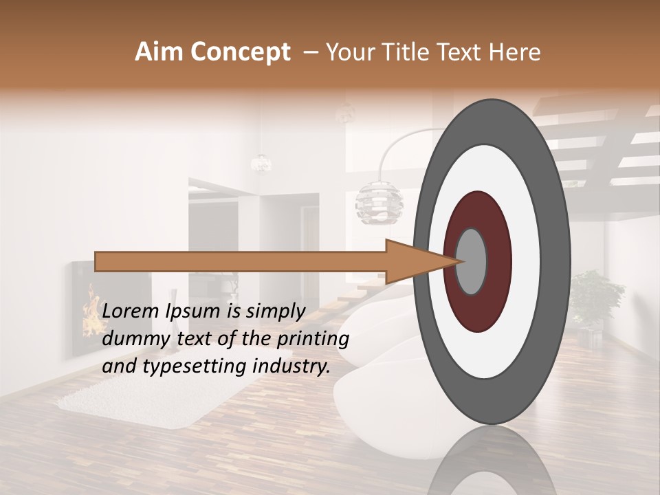 Window Stair Hall PowerPoint Template