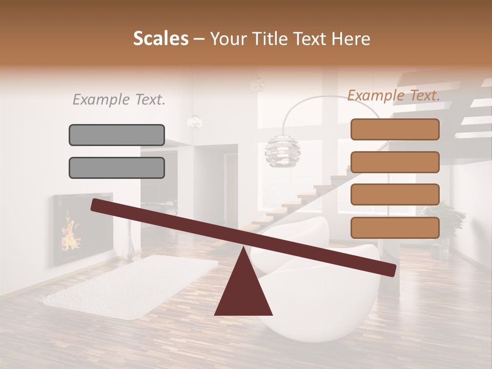 Window Stair Hall PowerPoint Template