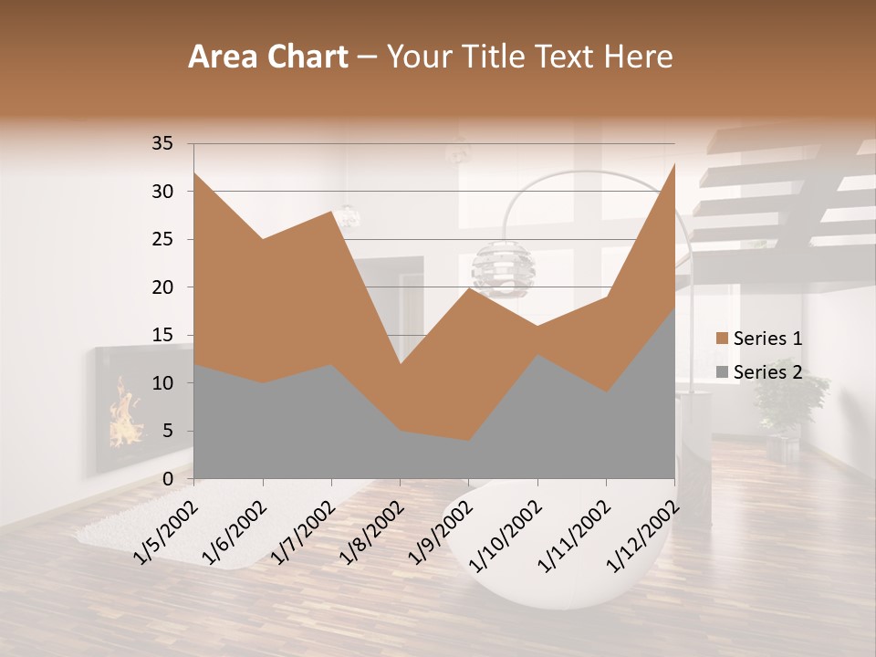 Window Stair Hall PowerPoint Template