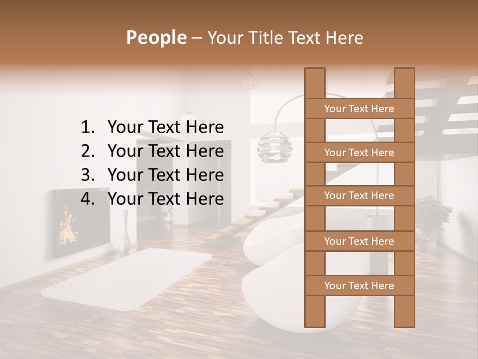 Window Stair Hall PowerPoint Template