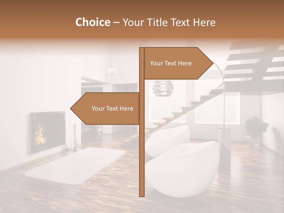 Window Stair Hall PowerPoint Template