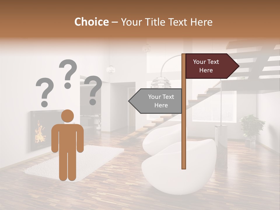 Window Stair Hall PowerPoint Template