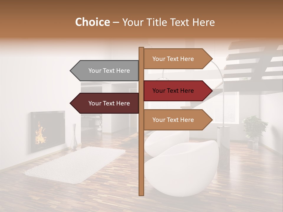 Window Stair Hall PowerPoint Template