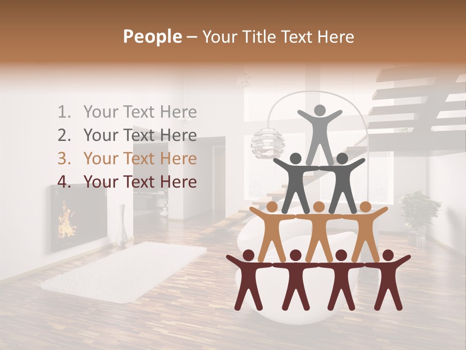 Window Stair Hall PowerPoint Template