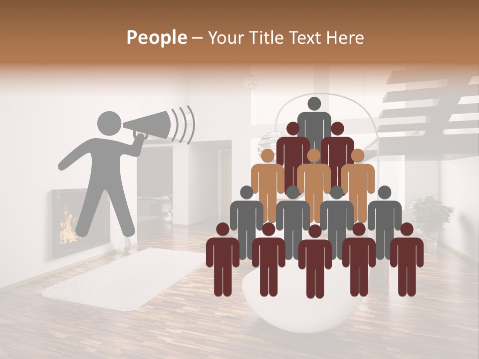 Window Stair Hall PowerPoint Template