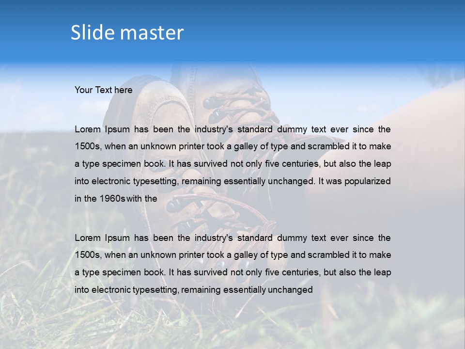 Rest Boots Relaxen PowerPoint Template