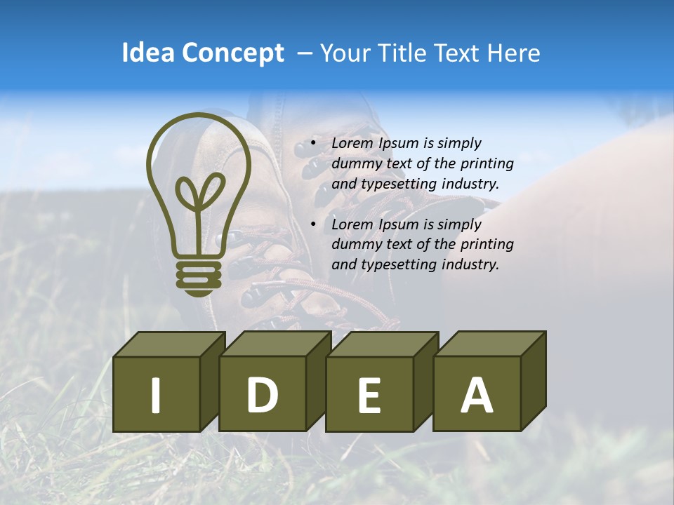 Rest Boots Relaxen PowerPoint Template