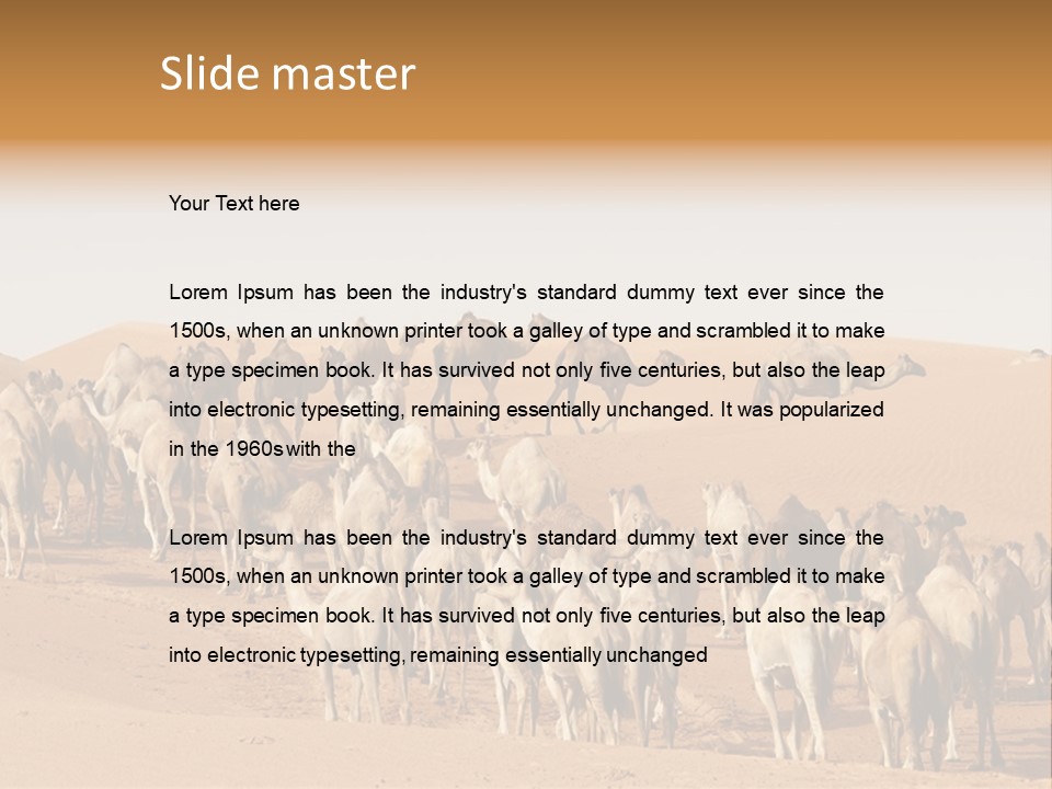 Dunes Wildlife Desert PowerPoint Template