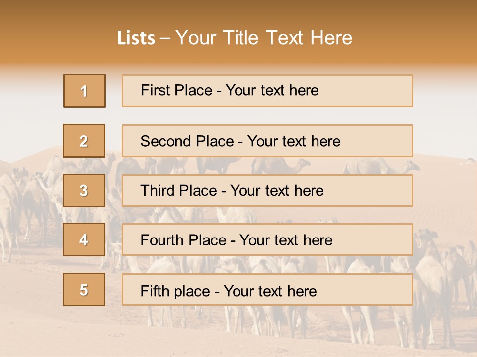 Dunes Wildlife Desert PowerPoint Template
