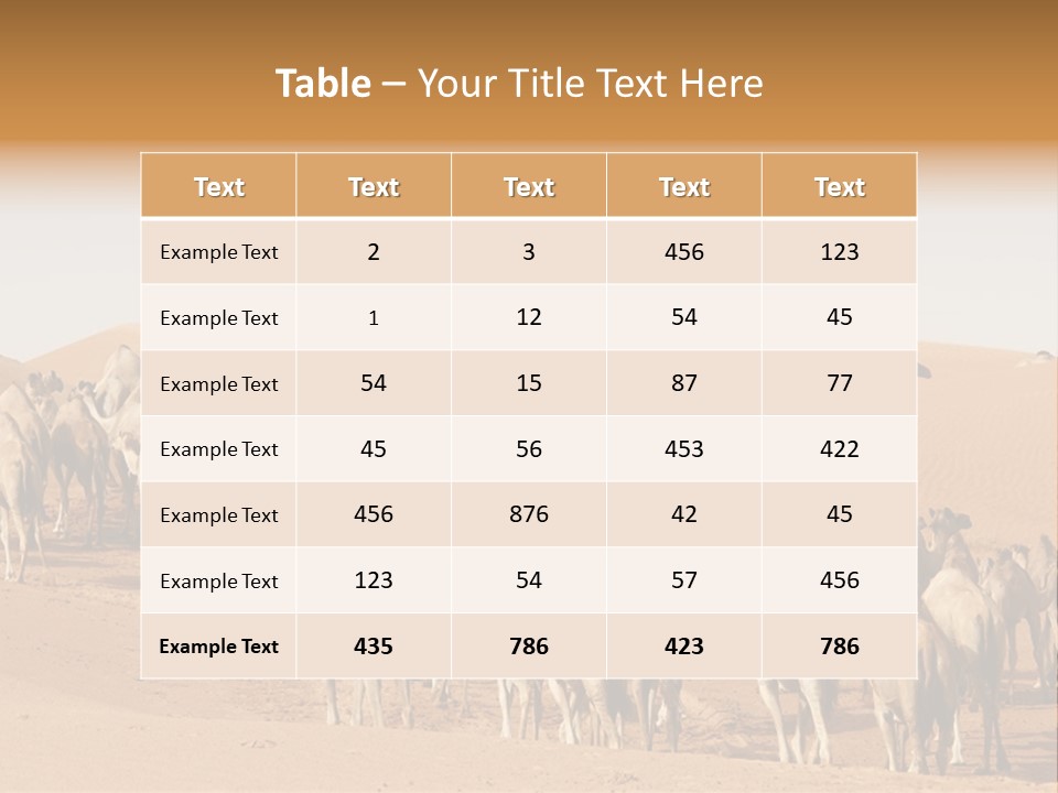 Dunes Wildlife Desert PowerPoint Template