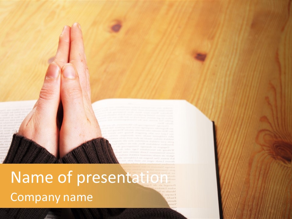 Religious Book Pray PowerPoint Template