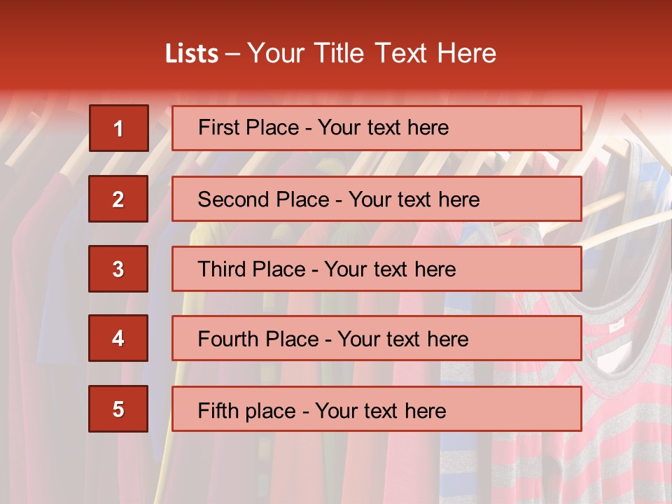 Clothes Assorted Wear PowerPoint Template