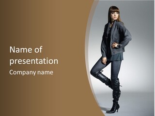 Female Vogue College PowerPoint Template