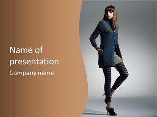 Contemporary Female Hair PowerPoint Template