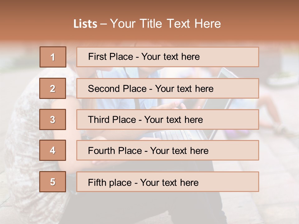 Women Attractive Step PowerPoint Template