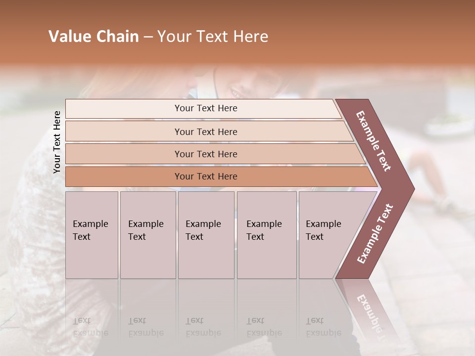 Women Attractive Step PowerPoint Template