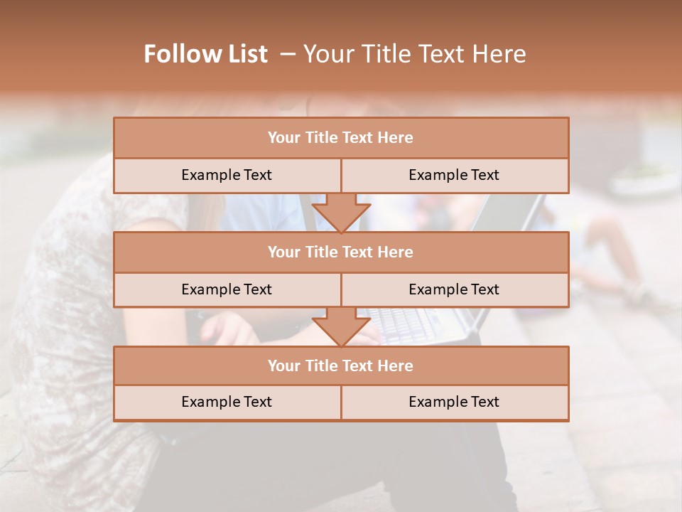 Women Attractive Step PowerPoint Template