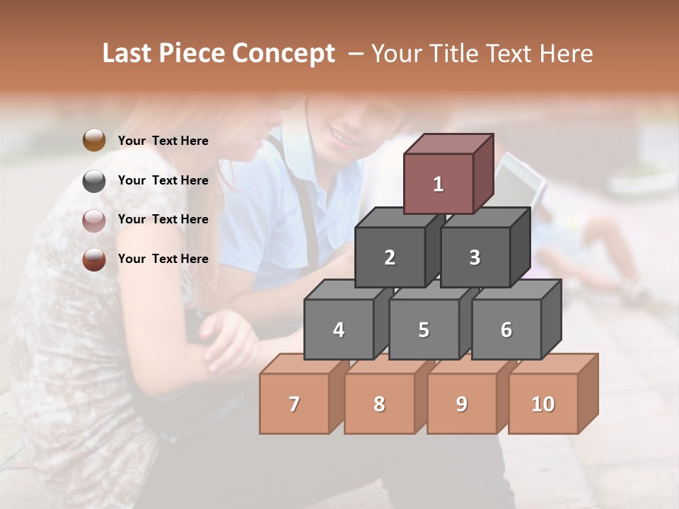 Women Attractive Step PowerPoint Template