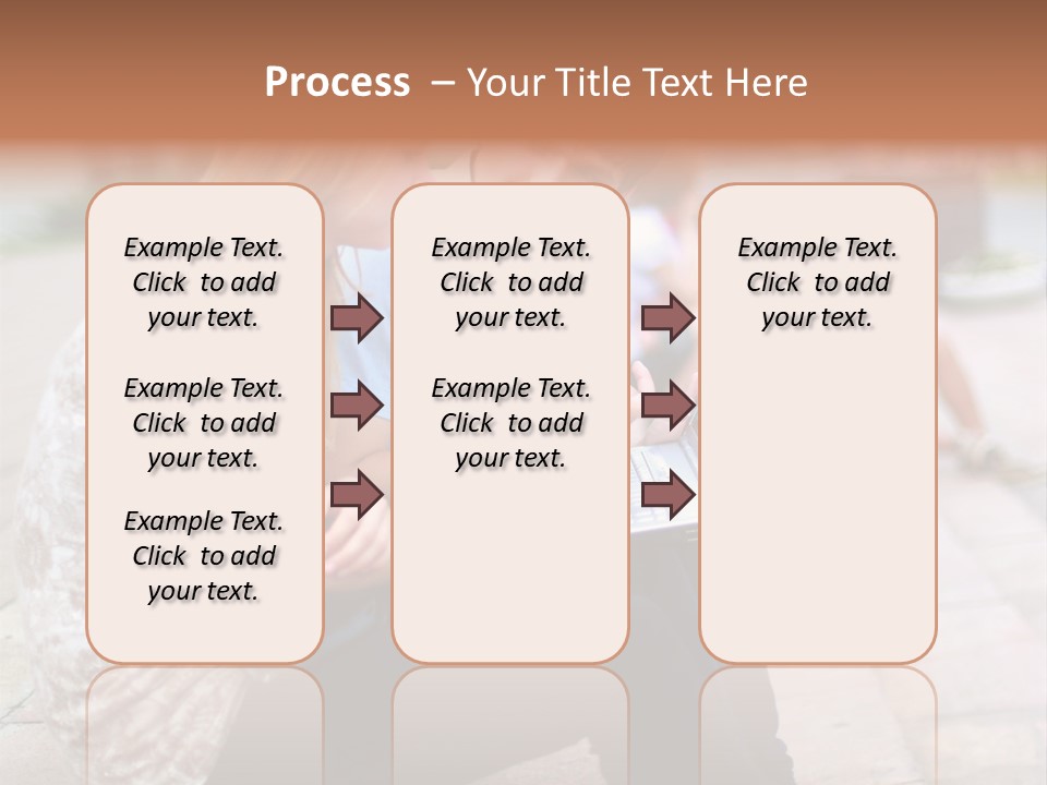 Women Attractive Step PowerPoint Template
