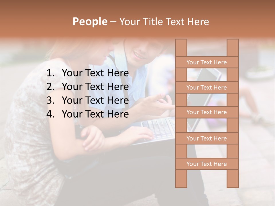 Women Attractive Step PowerPoint Template