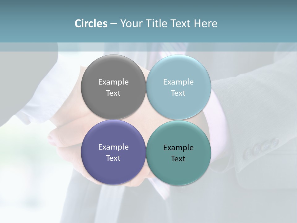 Shake Partnership Businessmen PowerPoint Template