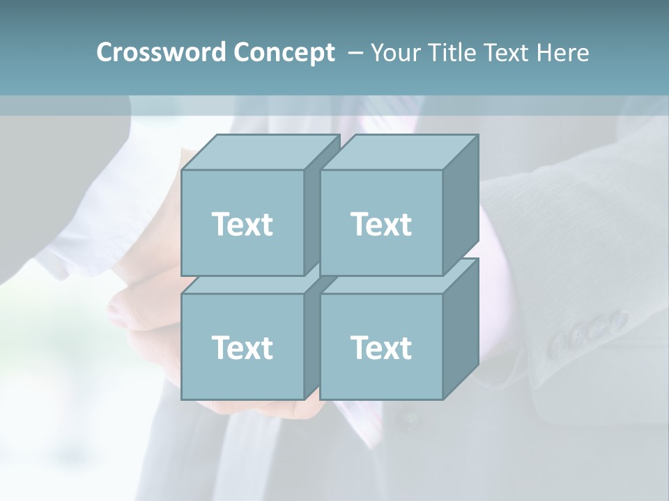 Shake Partnership Businessmen PowerPoint Template